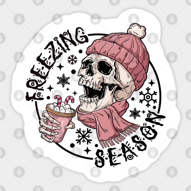 Freezing Season Sticker by LEMOUS TEES